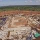 Dron Moves Back From Building a Large Stadium - VideoHive Item for Sale