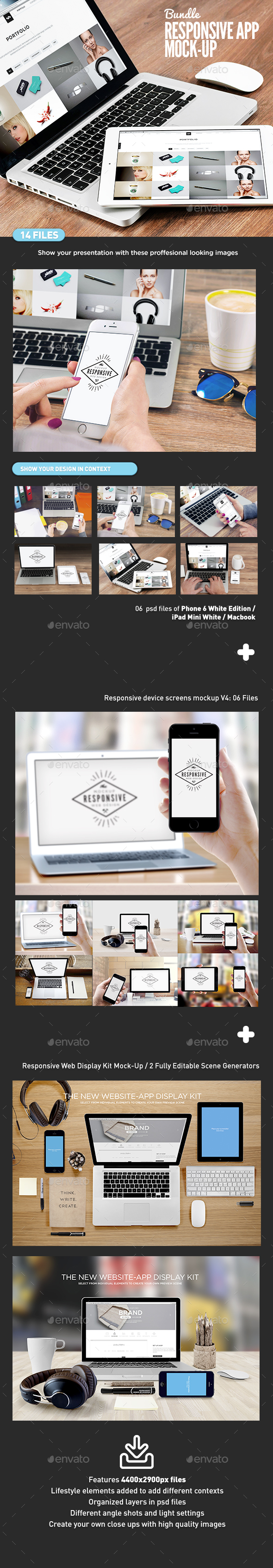 Responsive Screens Device Mock-Up Vol 02 - Multiple Displays