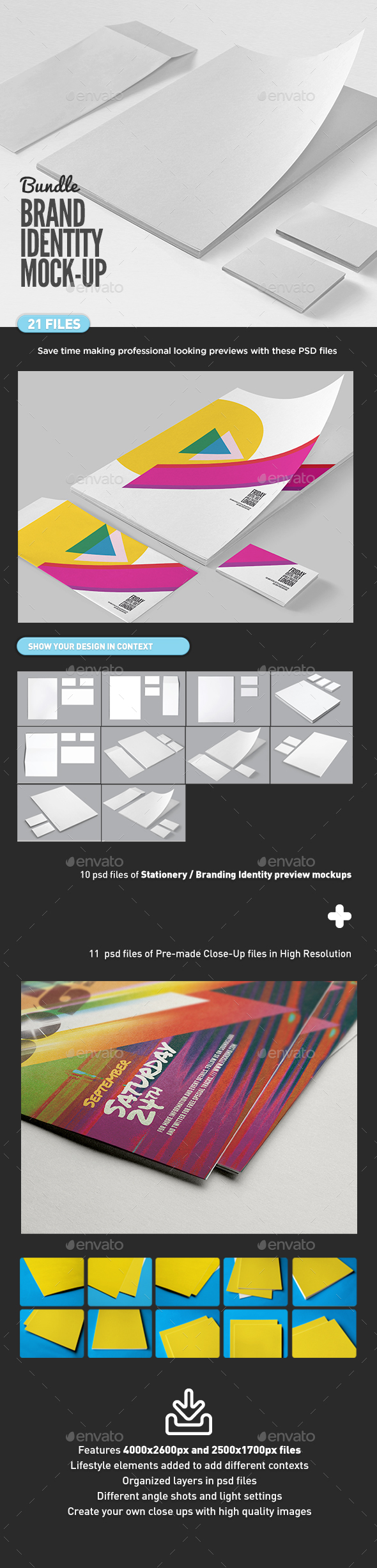 Branding Identity Stationery Mock-Up Bundle - Print Product Mock-Ups