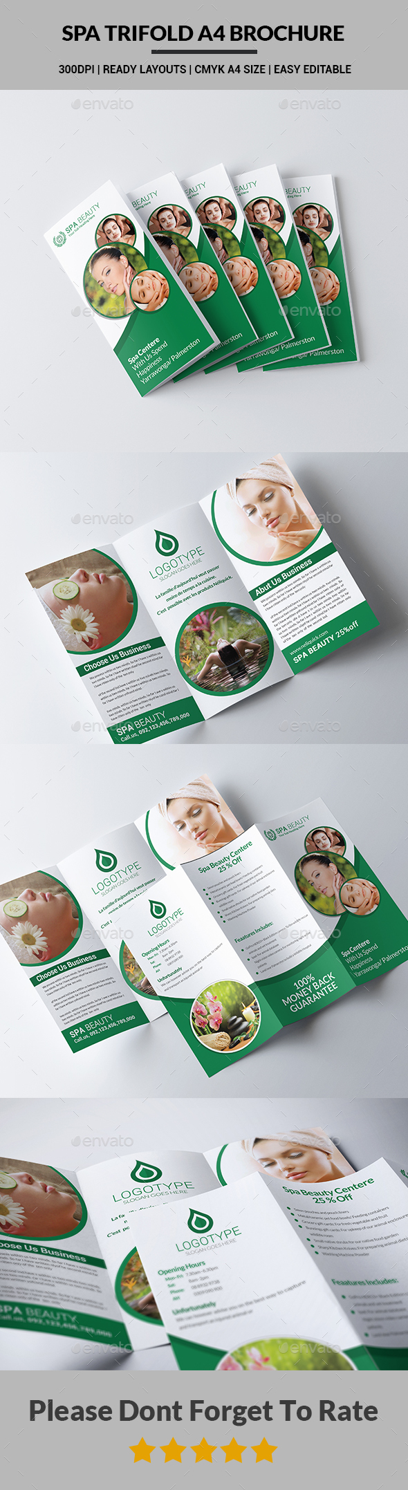 Spa Trifold A4 Brochure - Brochures Print Templates