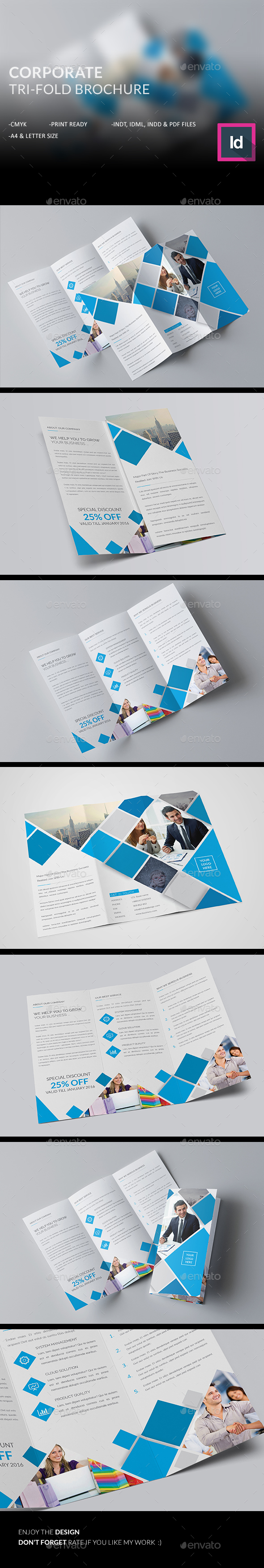 Corporate Trifold Brochure - Brochures Print Templates