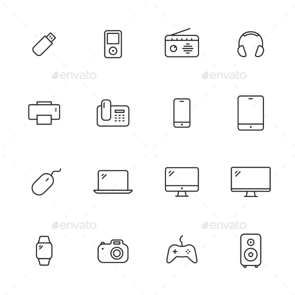 Devices Icons - Man-made objects Objects