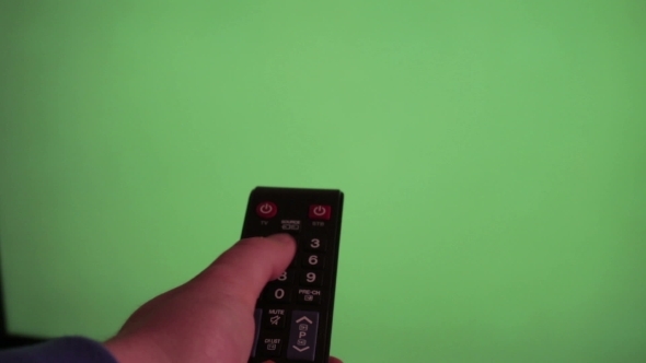 TV Remote On Green Screen 133