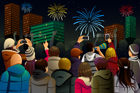 People Celebrating New Year - New Year Seasons/Holidays
