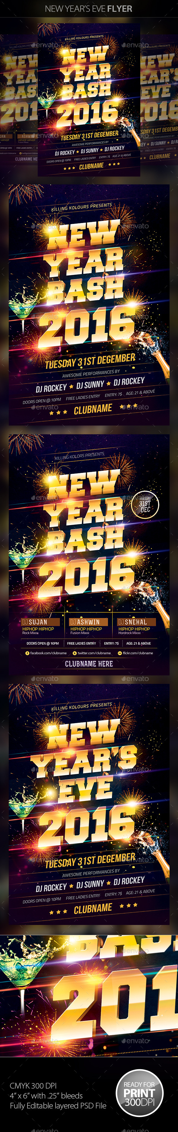 New Year Party Flyer - Clubs & Parties Events