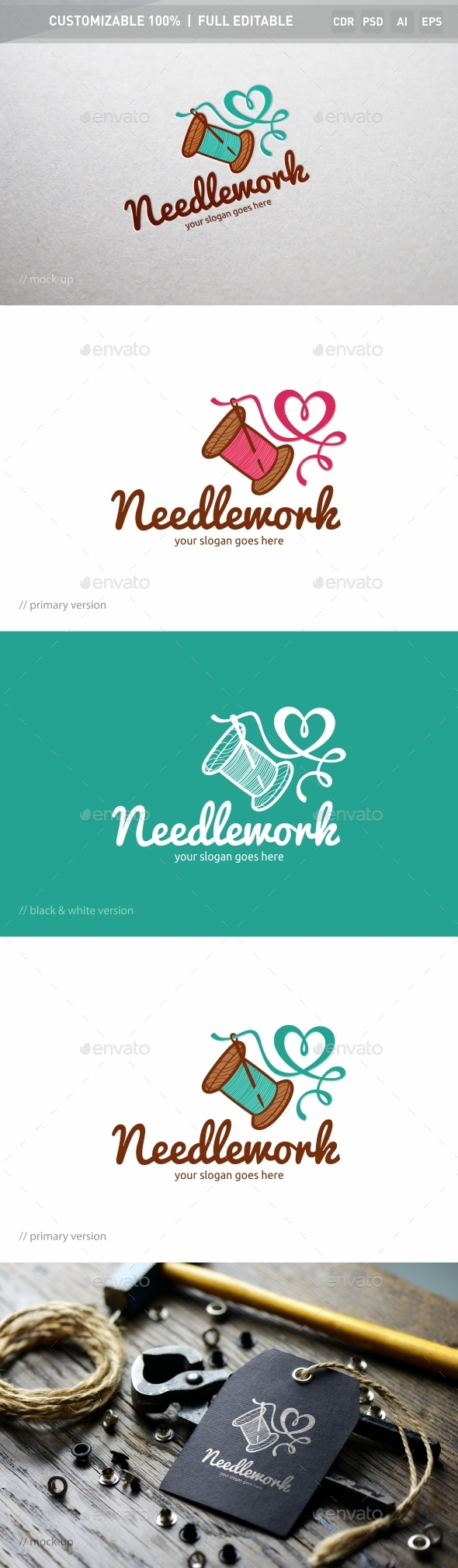 Needlework Logo Template - Objects Logo Templates