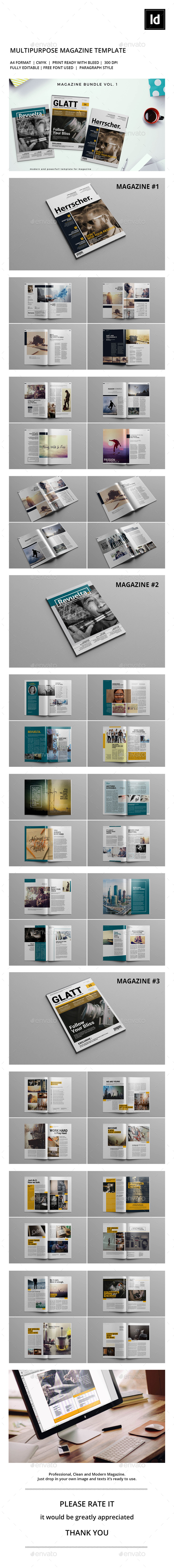 Magazine Bundle V.1 - Magazines Print Templates