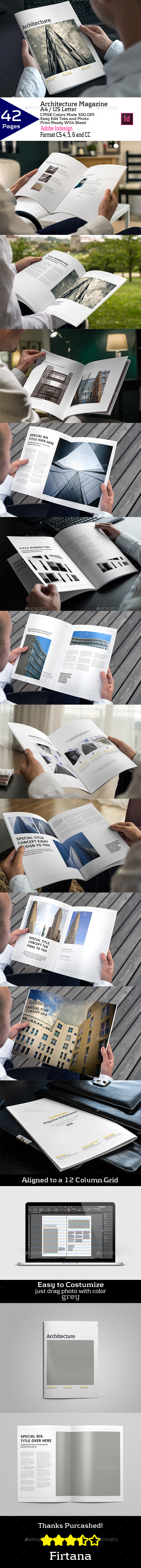 Architecture Magazine A4/US Letter - Magazines Print Templates