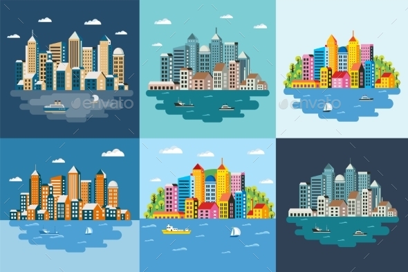 Megapolis Landscape - Buildings Objects