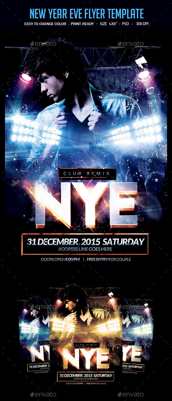 New Year Eve Flyer Template - Clubs & Parties Events