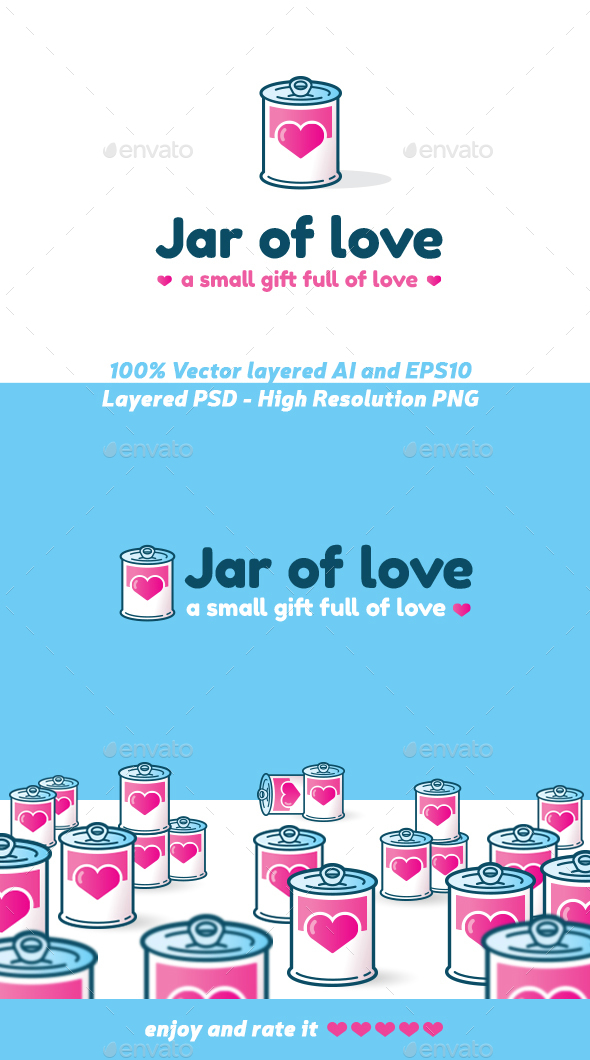 Jar of Love - Objects Logo Templates
