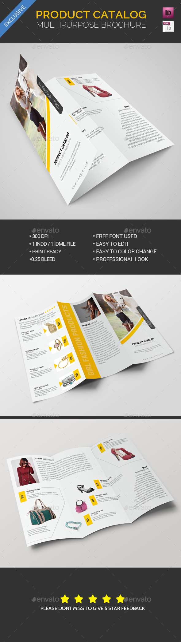 Product Catalog Trifold Brochure - Brochures Print Templates