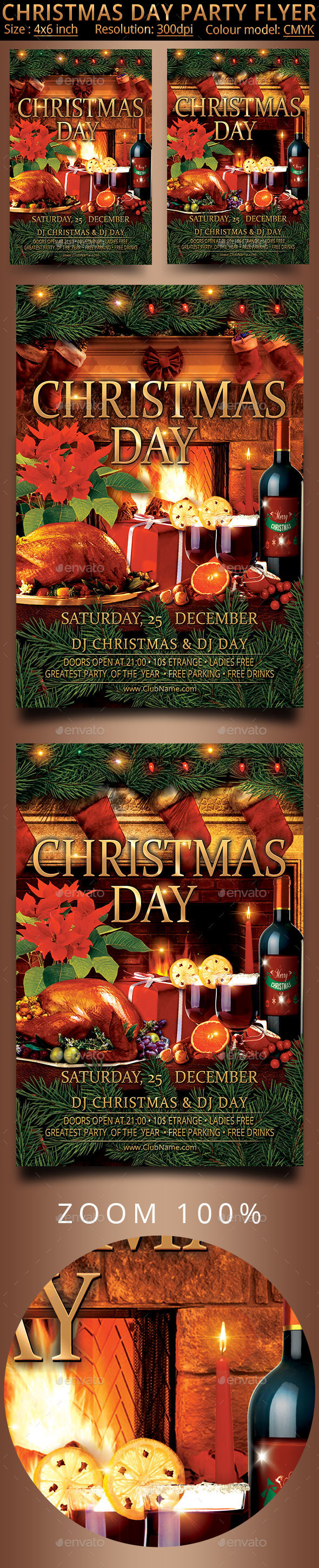 Christmas Day Party Flyer