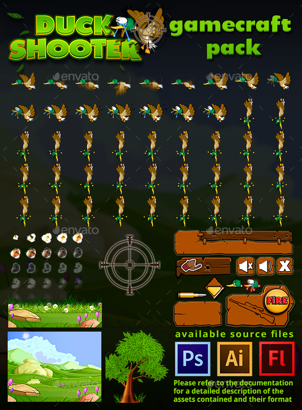 Duck Shooter Game Assets - Game Assets