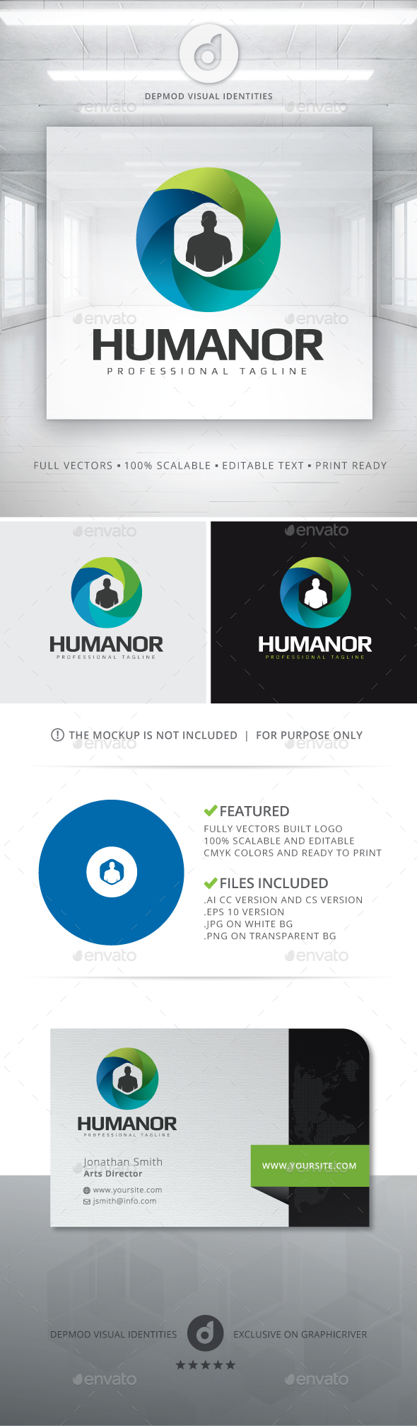 Humanor Logo - Letters Logo Templates