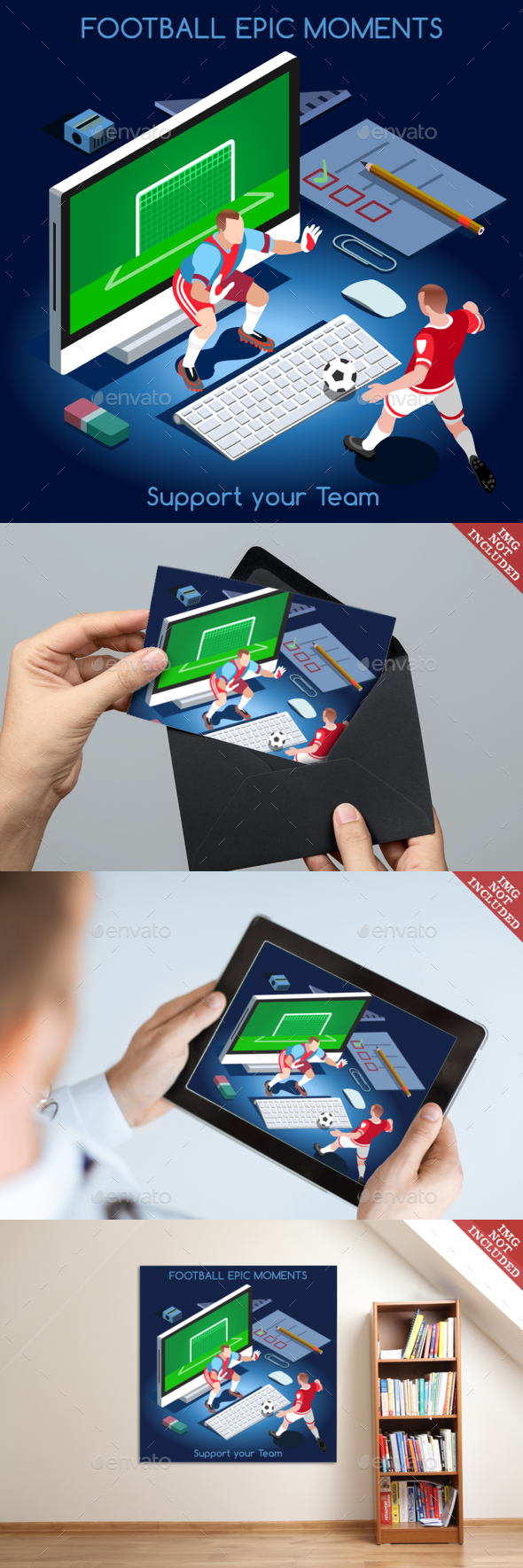 Football People Isometric - Sports/Activity Conceptual