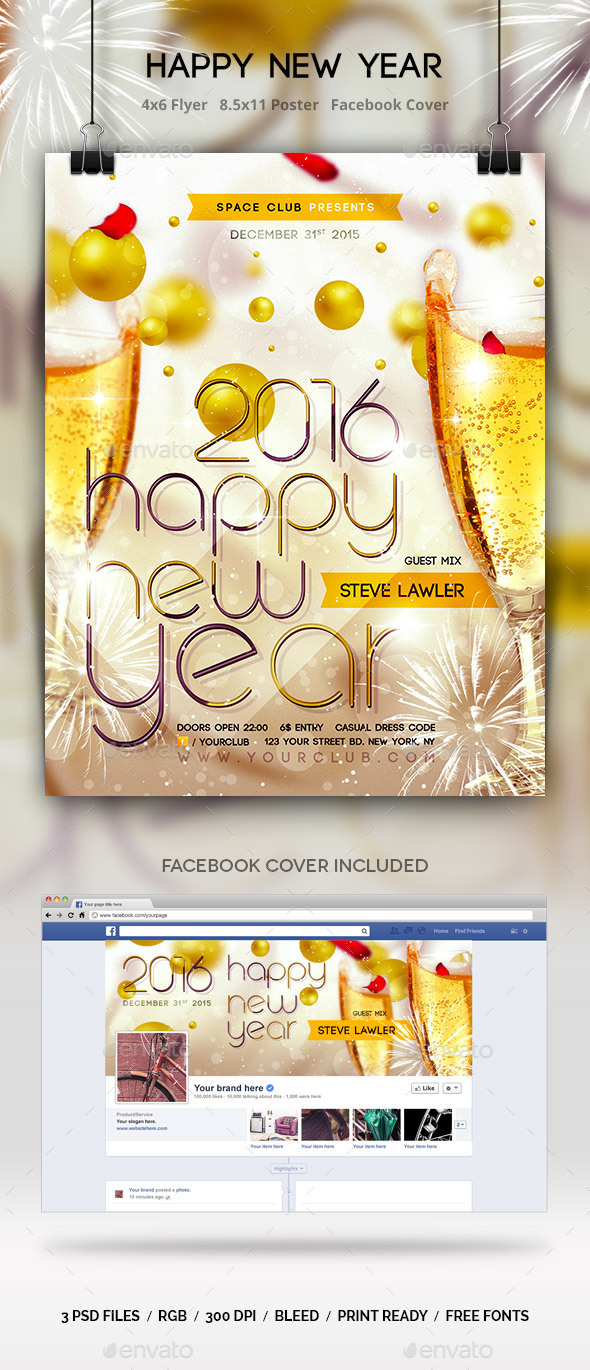 Happy New Year Templates - Clubs & Parties Events