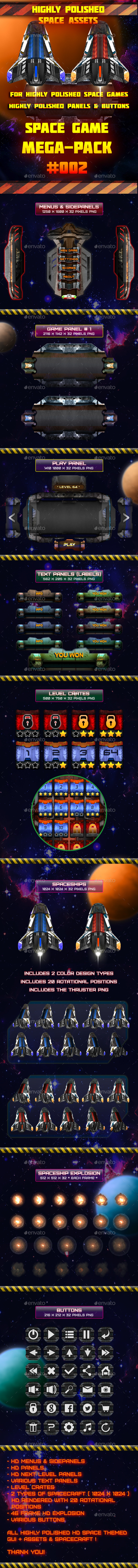 SciFi Mega Pack GUI + Assets #002 - Game Kits Game Assets