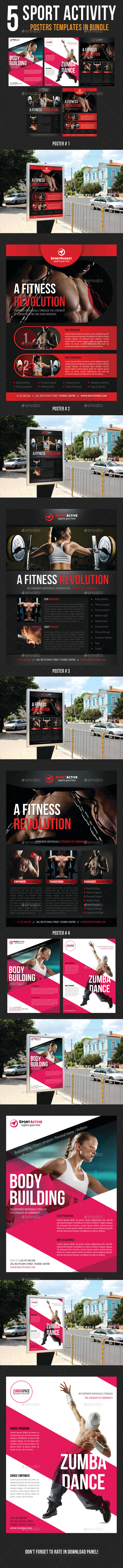 Sport Activity Poster Bundle V02 - Signage Print Templates