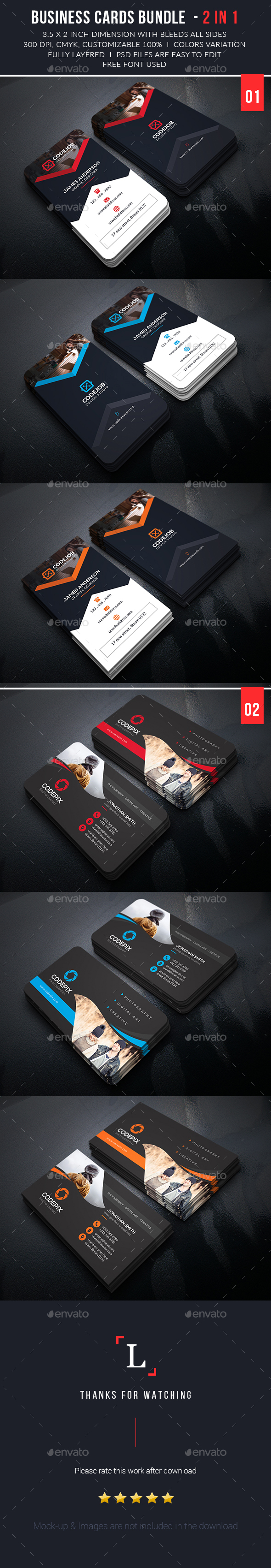 Business Card Bundle - Business Cards Print Templates