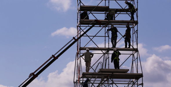 Workers on Scaffolding