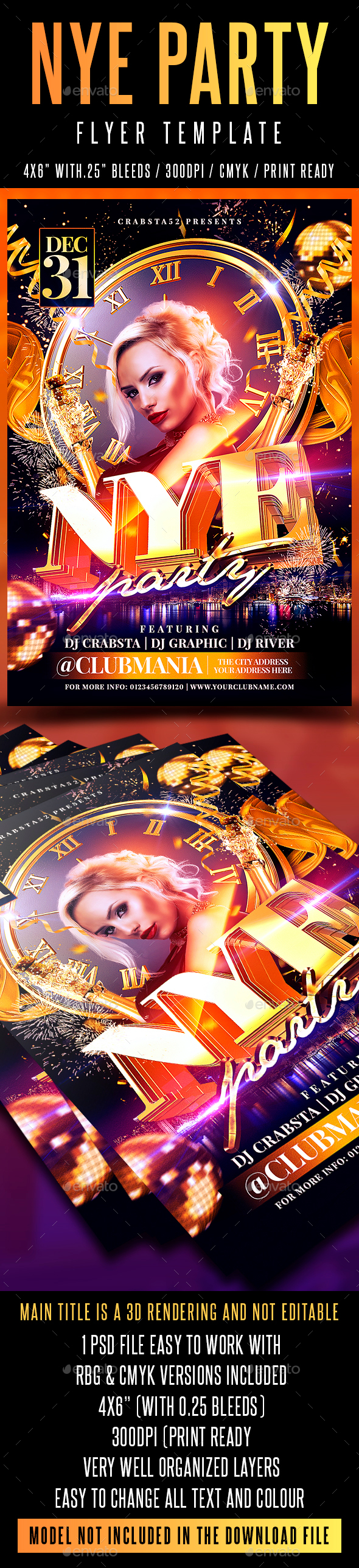 NYE Party Flyer Template - Events Flyers