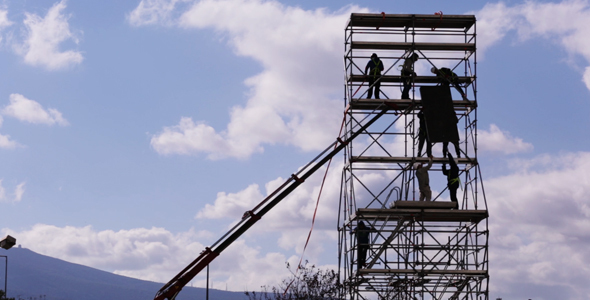 Workers on Scaffolding 2