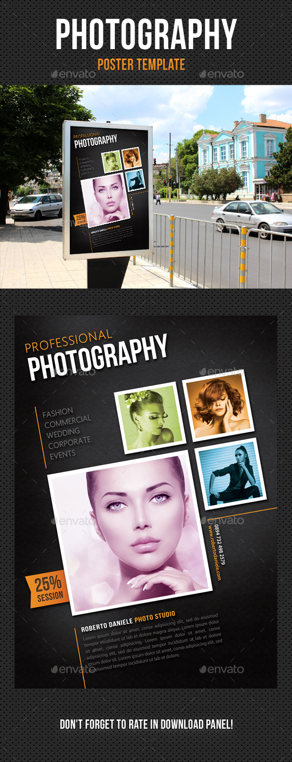 Photography Poster Template V05 - Signage Print Templates