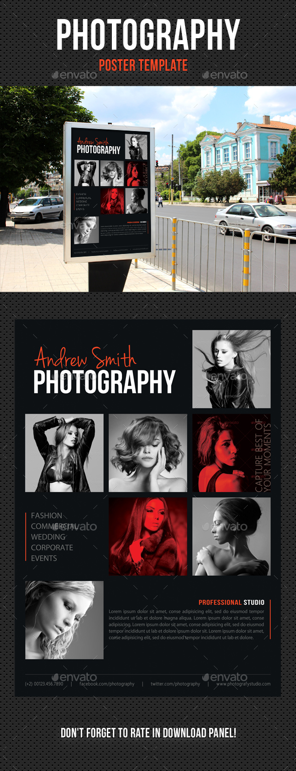 Photography Poster Template V06 - Signage Print Templates