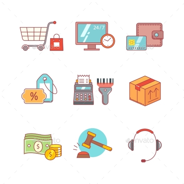 Product Retail Business, Internet Shopping - Icons