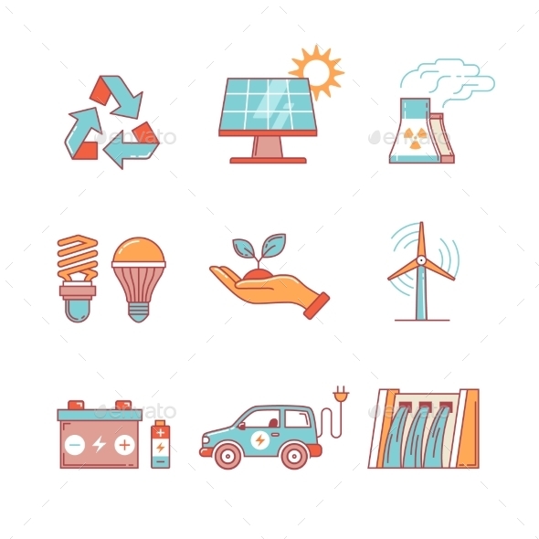 Power Generation And Ecologic Energy - Miscellaneous Icons
