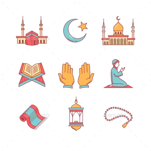 Muslim Islam Prayer And Ramadan Kareem - Abstract Icons