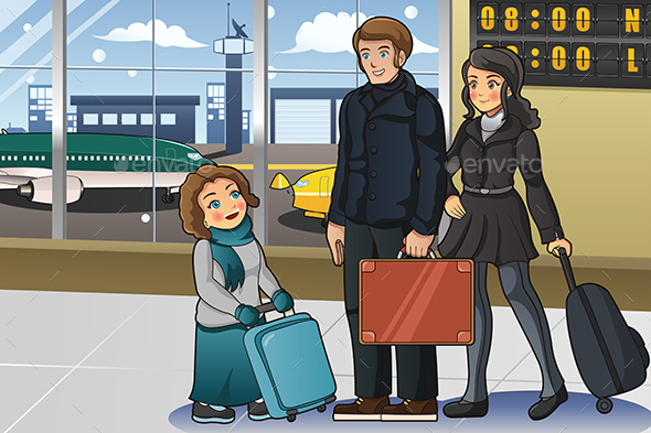 Family Going to Vacation - Travel Conceptual