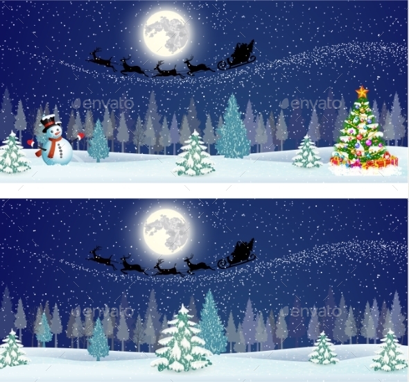 Cute Snowman On The Background Of Night Sky - Christmas Seasons/Holidays