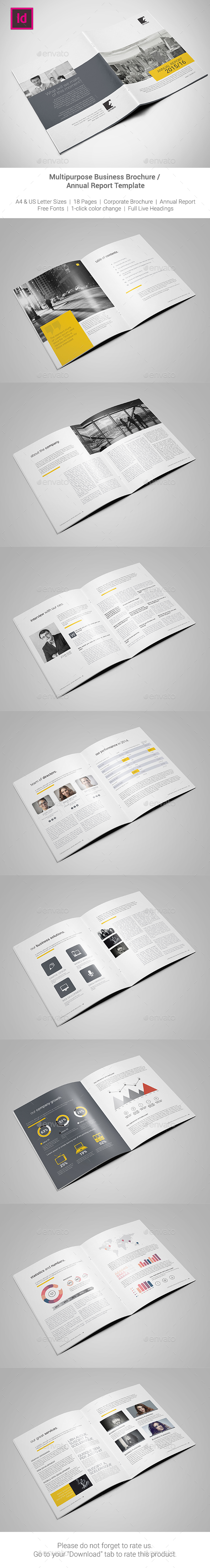 Corporate Brochure / Annual Report Template - Corporate Brochures