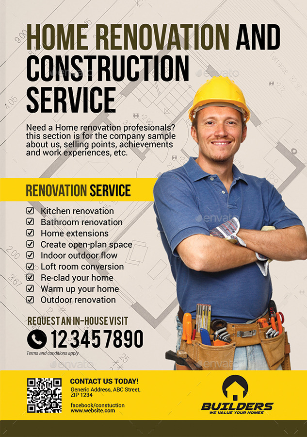 Company Construction And Building Flyer Print Templates GraphicRiver