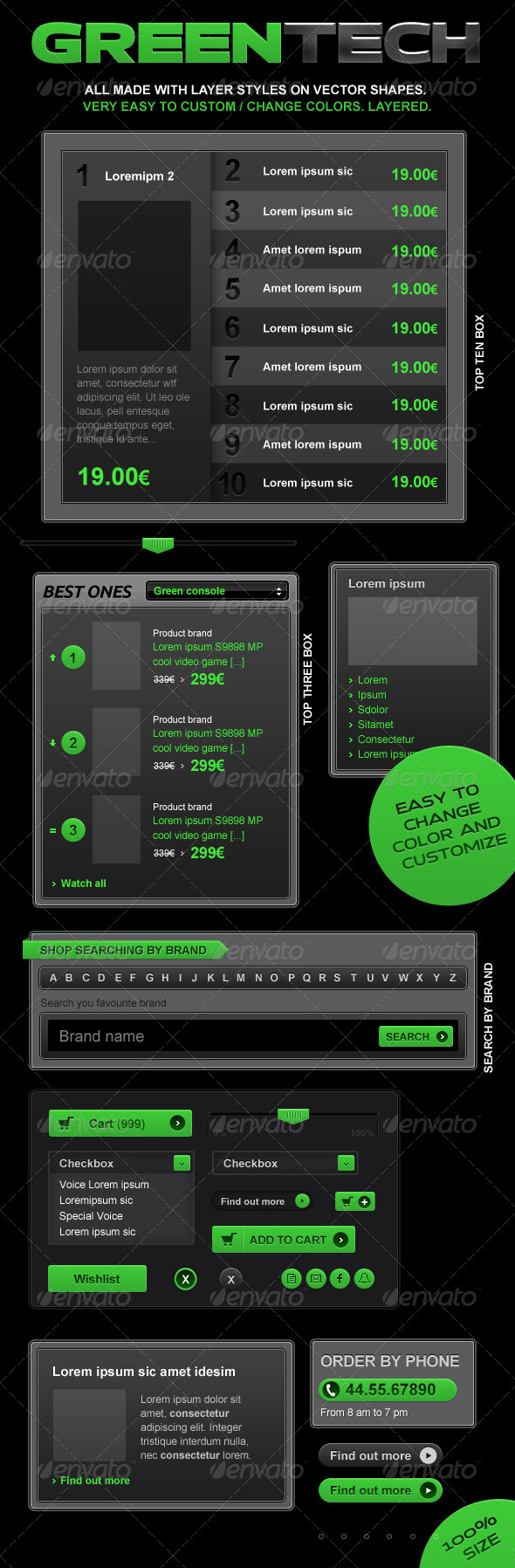 Green Future and VideoGame web elements - Miscellaneous Web Elements