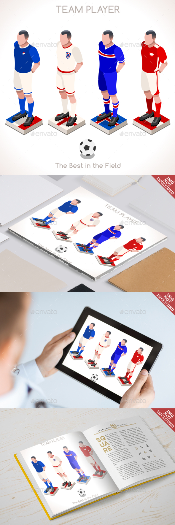 Football 03 People Isometric - Sports/Activity Conceptual