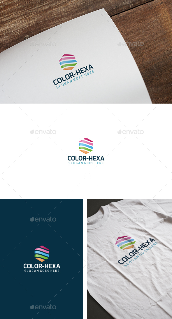 Color Hexagon Logo - Abstract Logo Templates