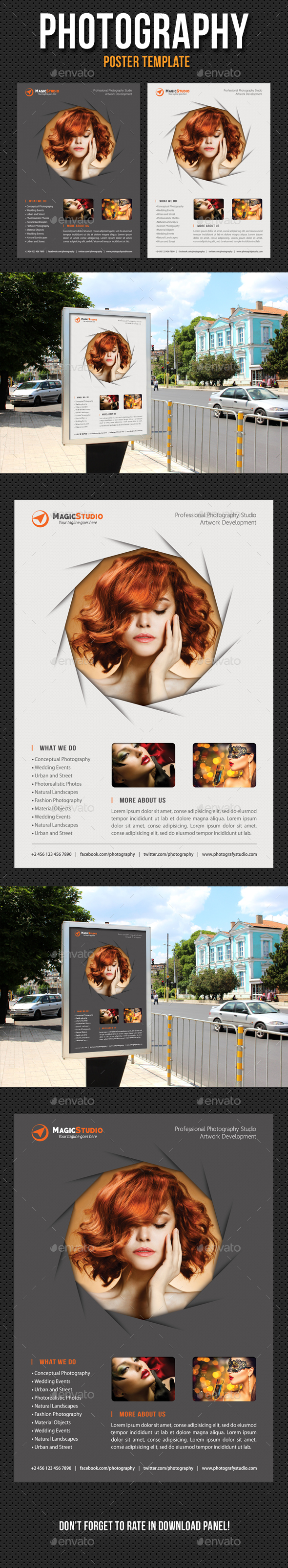 Photography Poster Template V08 - Signage Print Templates