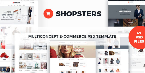 Shopsters - Multiconcept E-commerce PSD Template by pixel-industry