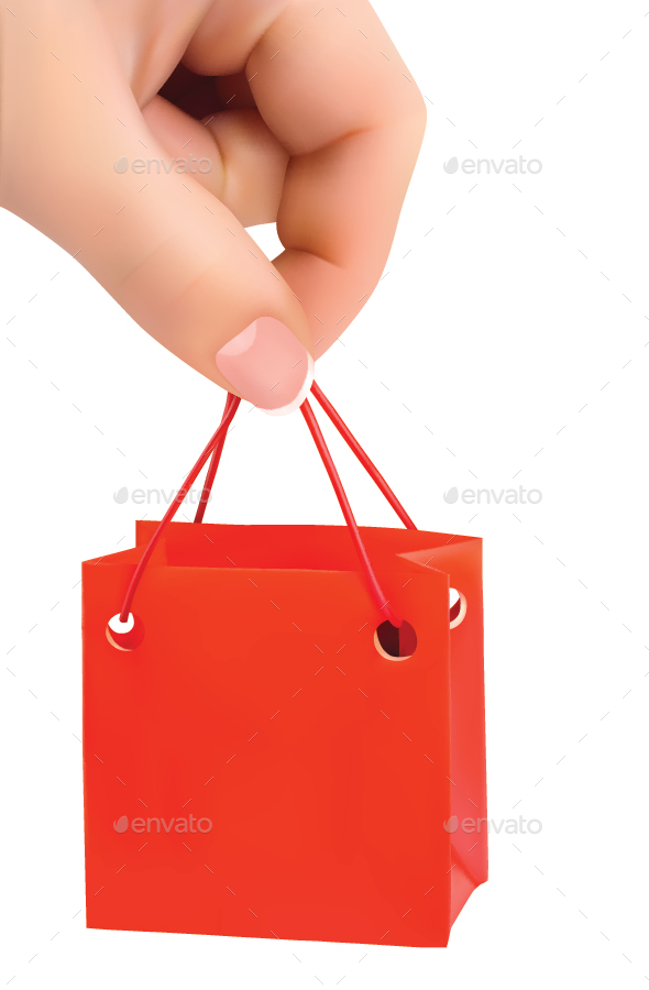Holiday Background with Hand Holding Gift - Birthdays Seasons/Holidays