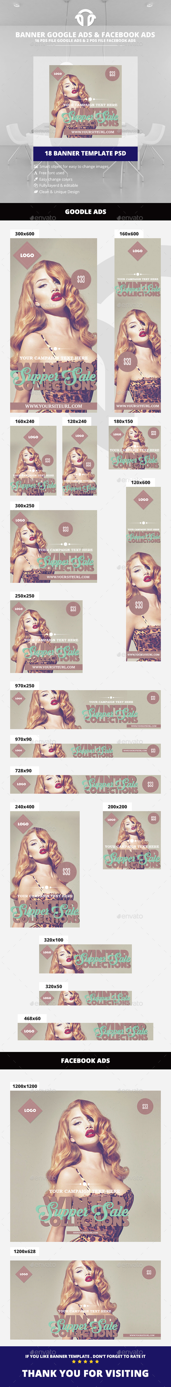 Vintage / Retro Fashion Ads - Banners & Ads Web Elements