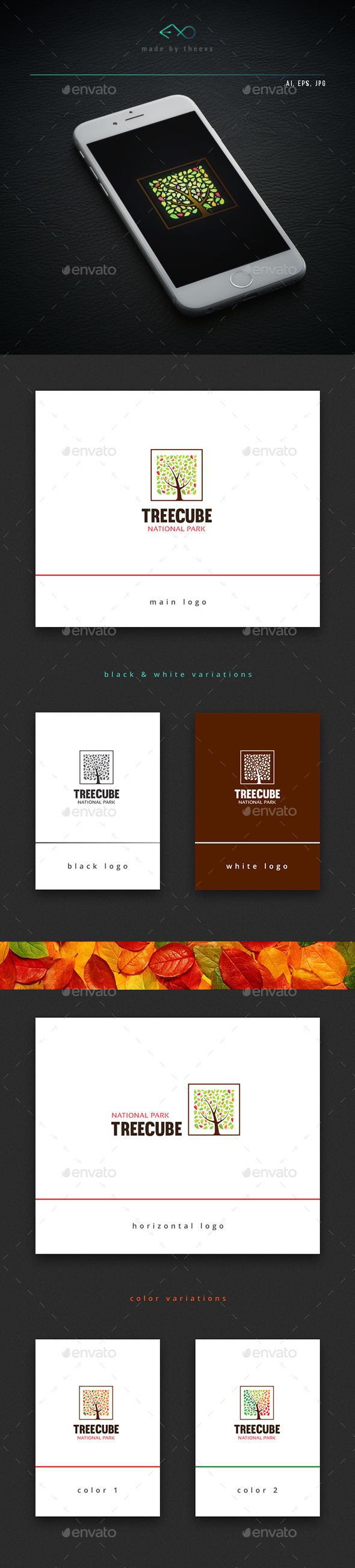 Treecube - Nature Logo Templates