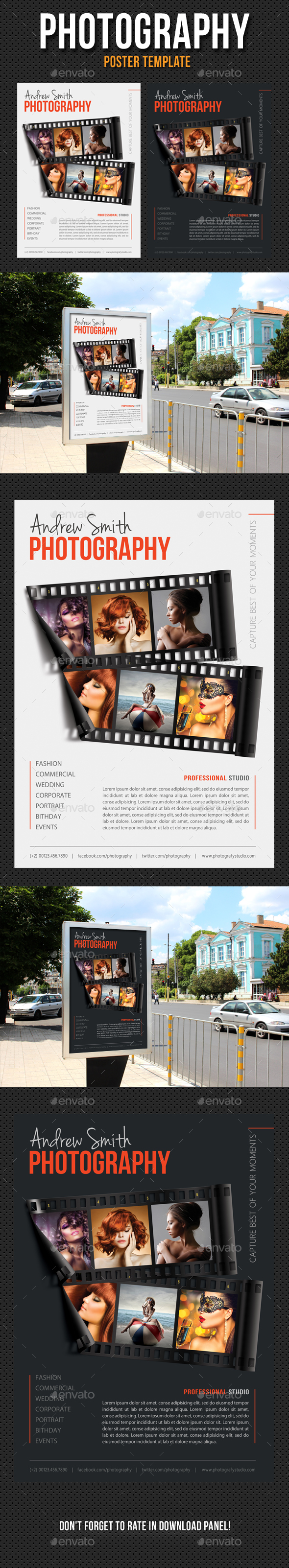 Photography Poster Template V09 - Signage Print Templates