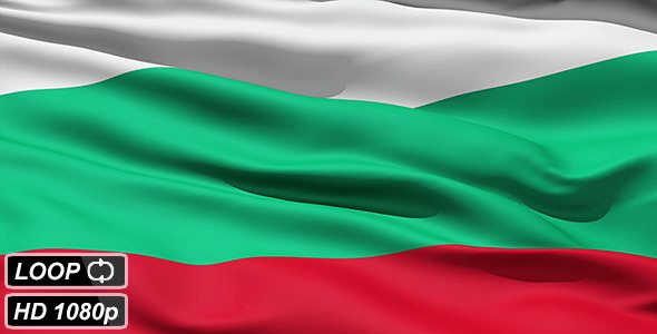 Waving national flag of Bulgaria alt
