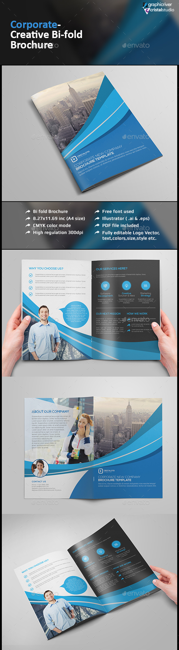 Corporate Bi-fold Brochure - Corporate Brochures