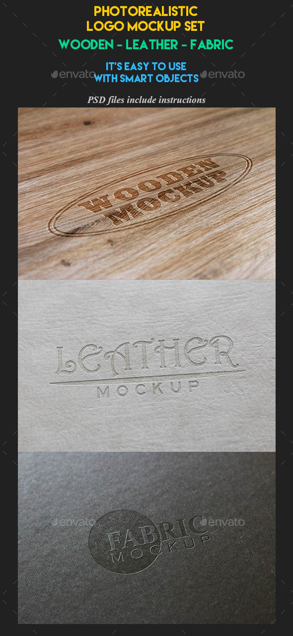 Photorealistic Logo Mockup Set - Product Mock-Ups Graphics