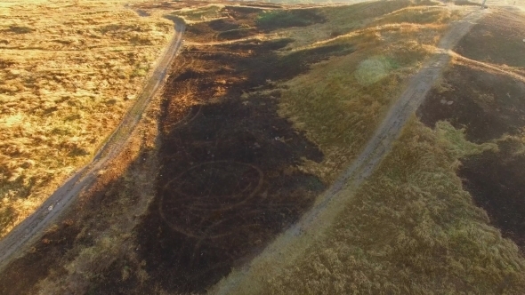 AERIAL VIEW. Scythian Naples With Burnt Grass