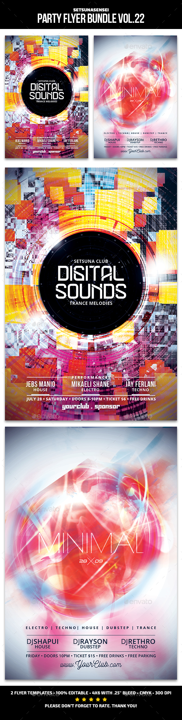 Party Flyer Bundle Vol. 22 - Clubs & Parties Events